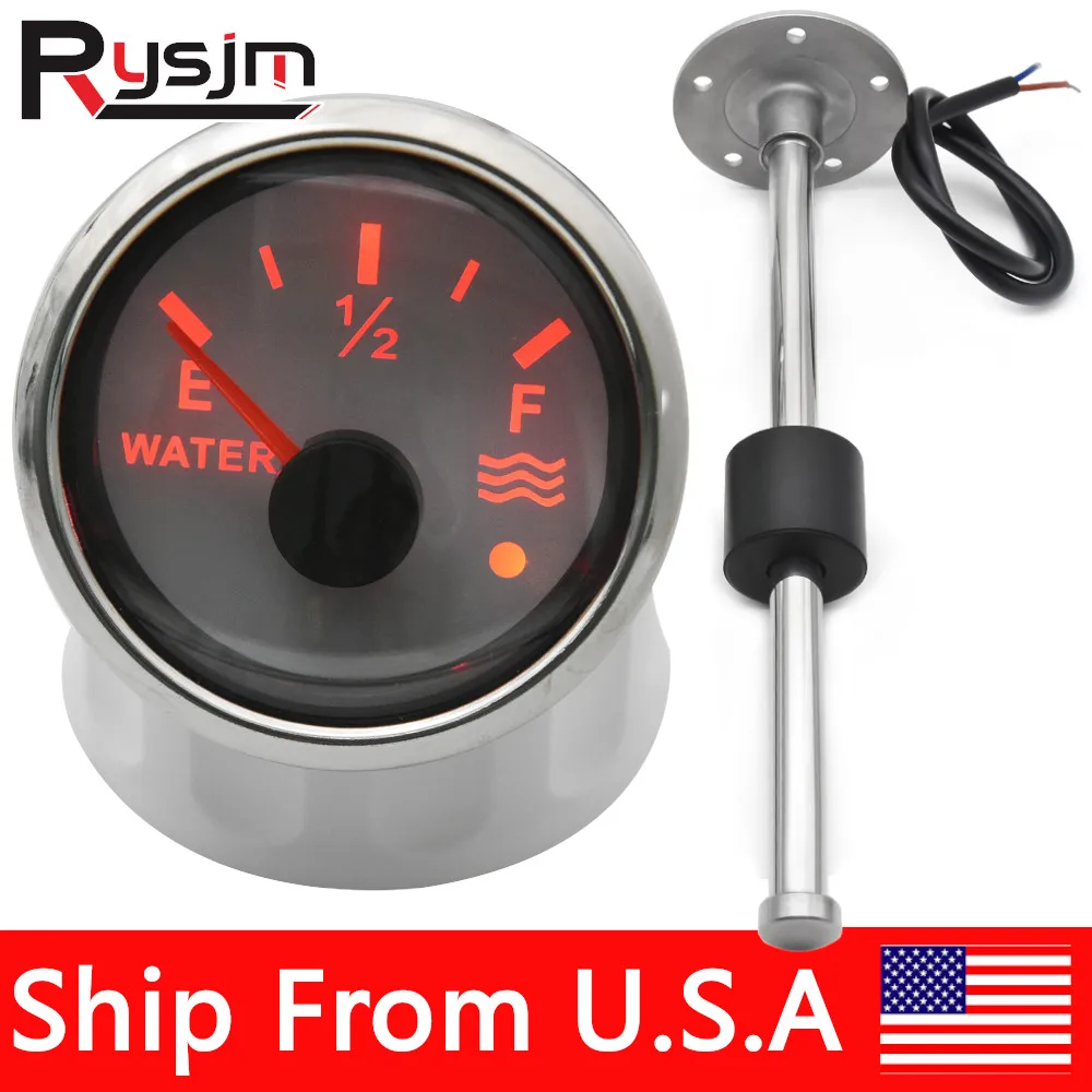 52mm Fuel Level Gauge/water Level Gauge Meter 0190ohm/24033ohm With
