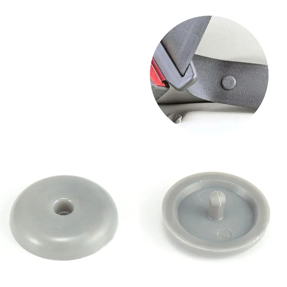 2pc/set safety Car Parts seat belt fixing clips seat belt Stopper Spacing Buckle Black Beige Stop Button Fastener