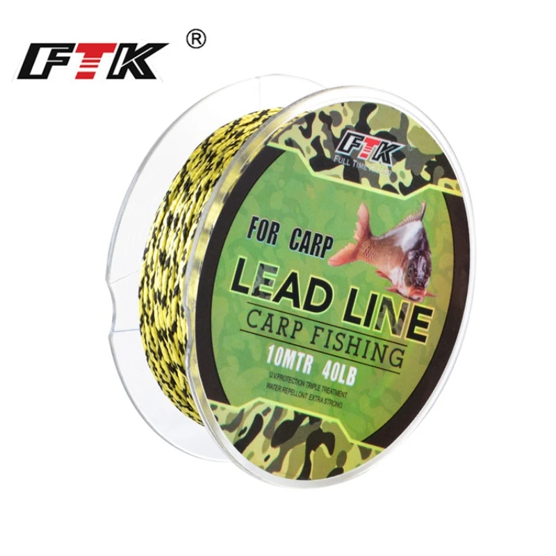 

FTK 10M 10LB-60LB Braided Wire Core Carp Fishing Line PE Hook Link Line Fishing Tackle For Carp Fishing