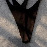 Culotte tanga brésilienne en coton pour femmes, sous-vêtements Sexy, couleur unie, 1/2 pièces 6