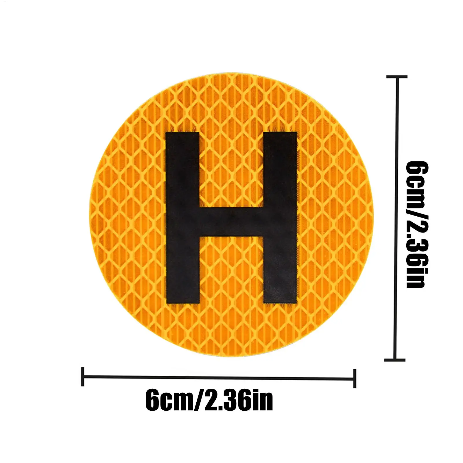 H 사인 역사적 차량 스티커 60mm 자석 운전사 표지판 스티커 방수 H 사인 자동차 오토바이 장식 스티커