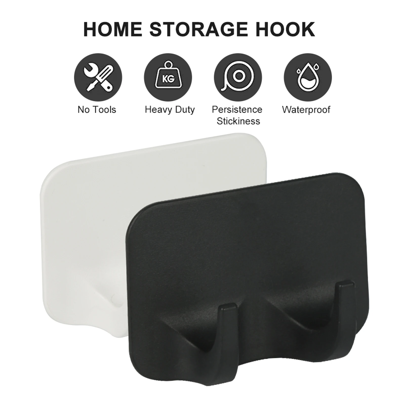 

4 Pack Wall Hooks Hangers Self Adhesive Door Wall Hangers Hooks Suction Heavy Load Rack for Kitchen Bathroom Accessories