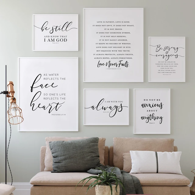 Free Printable Bible Verse Wall Art | Living Intentionally Bible Verse -  Minimalist - Aliexpress
