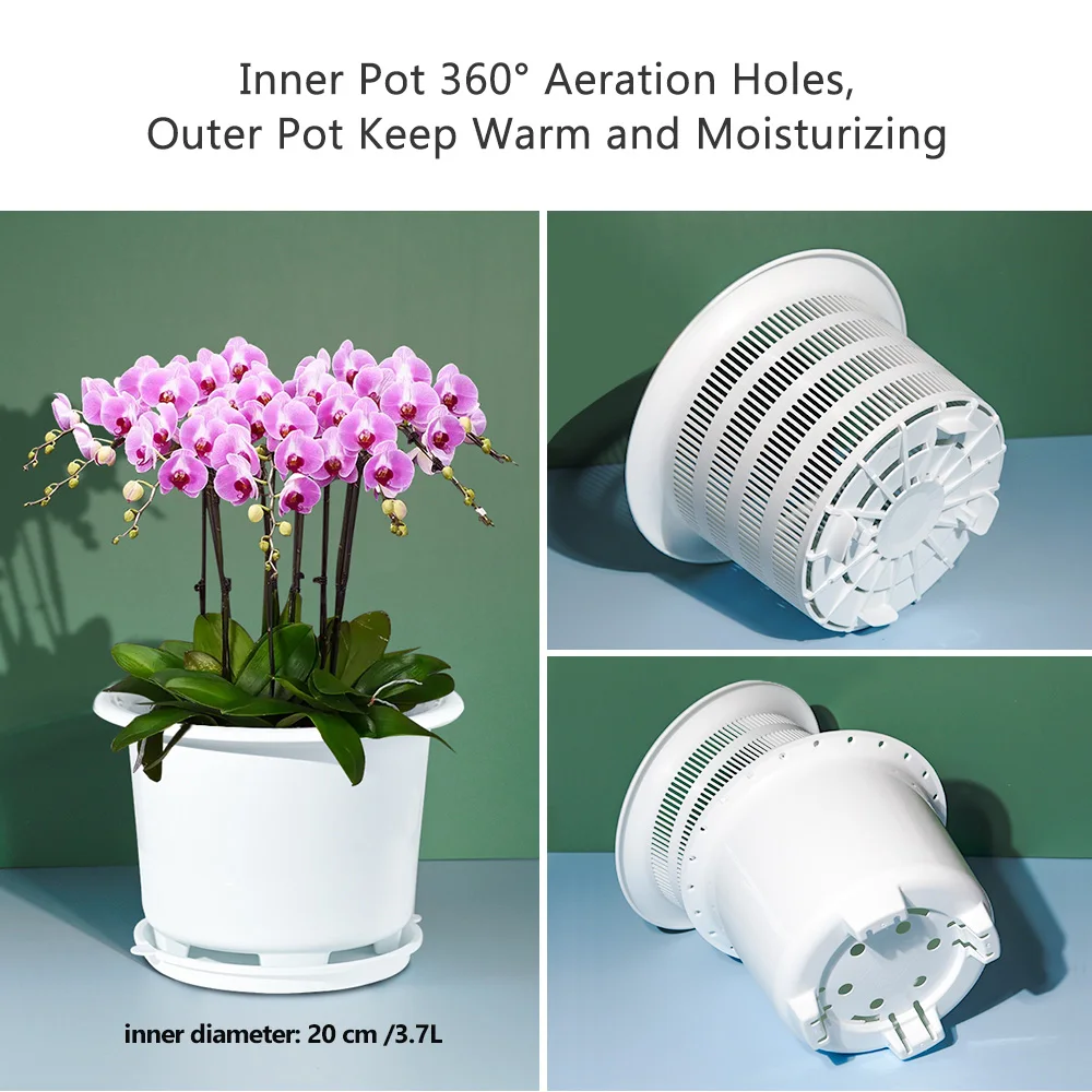 Meshpot Flower Pots Plastic Pots for Plants Baskets Vase for Orchid Lily Rose Indoor Flowers Garden Supplies Home Decoration