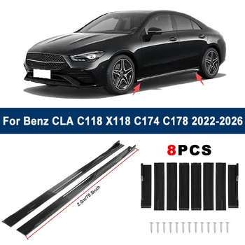 2m Sectional Side Skirt Extension Lips For Mercedes Benz CLA C118 X118 C174 C178 2022-2026 - Racing Side Spoiler Car Body Kit 1