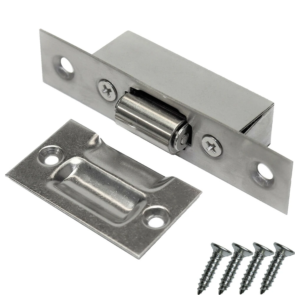 

Stainless Steel Door Latches Cupboard Cabinet Roller Latch Lock Wooden Door Stop High Quality Material Durable Practical