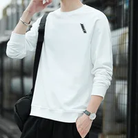 Men's Clothing England Spring Autumn Round Neck Pullover Lantern Long Sleeve Preppy Style Casual Sports Hoodies Classic Tops 1