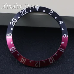 Vintage - Inspired High - Quality Aluminum Bezel Insert (Black Red)