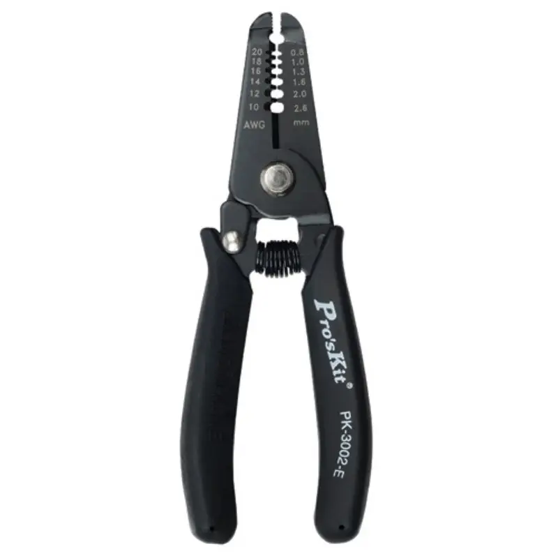 Pro'sKit Precision Wire Strippers AWG 30-20 1PK-3001E Anti-Static Black Insulated Handle Cutting Pliers Electrician Tools image 2