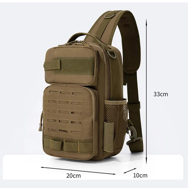 Tactical Climbing Chest Bag Backpack Accessories Lure Outdoor Fishing Camping Hiking Bag with Rod Holder Men Molle Fanny Pack 6