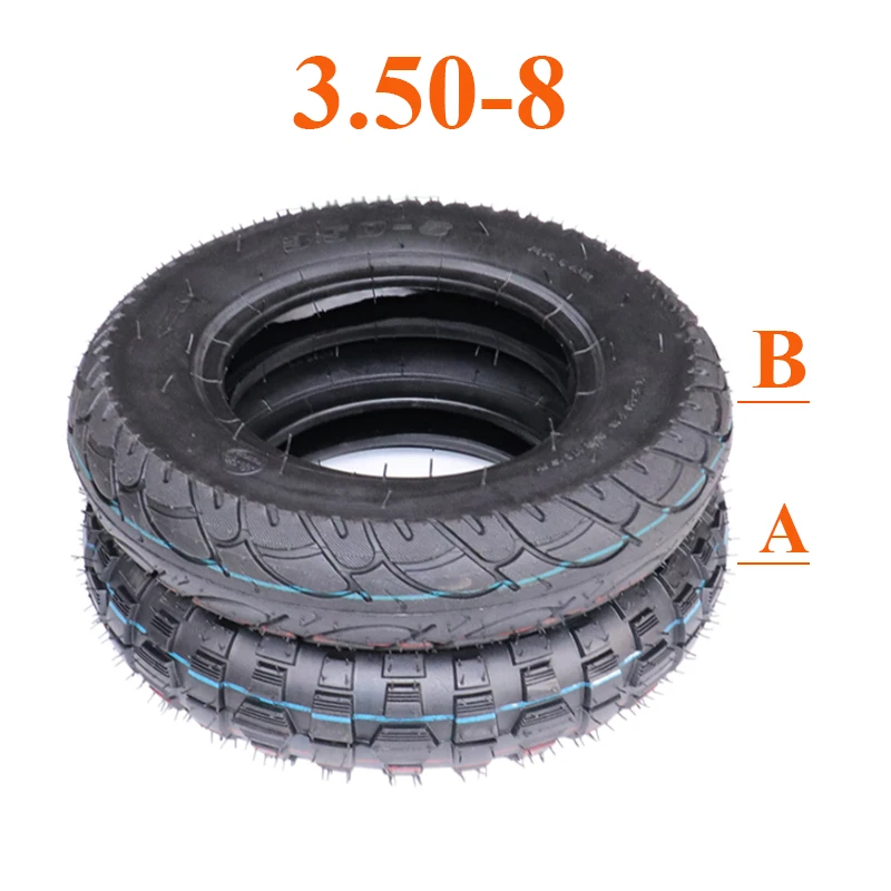 Pneumatico E Tubo Interno 3.50-8 Per Monkey Bike, Z50, Suzuki MT5 - Misura 3.50x8
