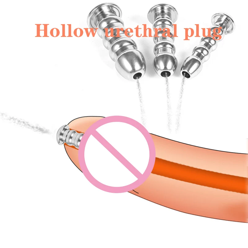 

Metal Penis Plug Hollow Urethral Sounding Stick Catheter Tube Dilator Stimulator Ejaculation Delay Male Supplies Sex Toy for Men