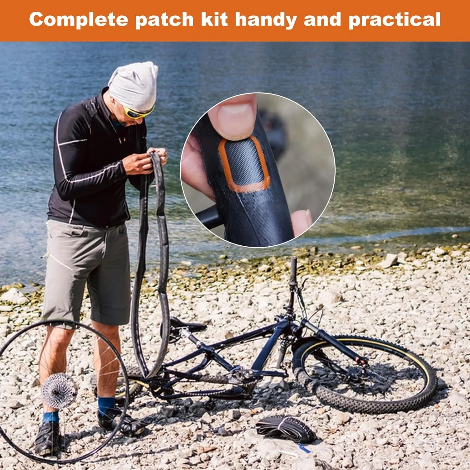 108pcs Parts Bicycle Tire Repair Kit for Motorcycles Off-road Vehicles Inner Air Chamber Tools Kit