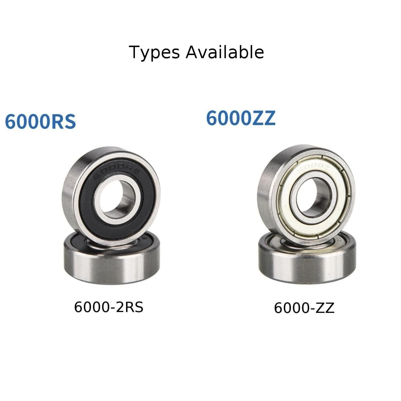 2 Pcs Bike Bicycle Wheel Hub Bearings 6000ZZ 6000-2RS 10x26x8mm For 47cc 49cc Steel MTB Road Bike Equipment Accessory