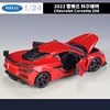 WELLY New 1:24 Chevrolet Corvette Z06 2023 Alloy Car Diecasts & Toy Vehicles Car Model Miniature Scale Model Car For Children 3
