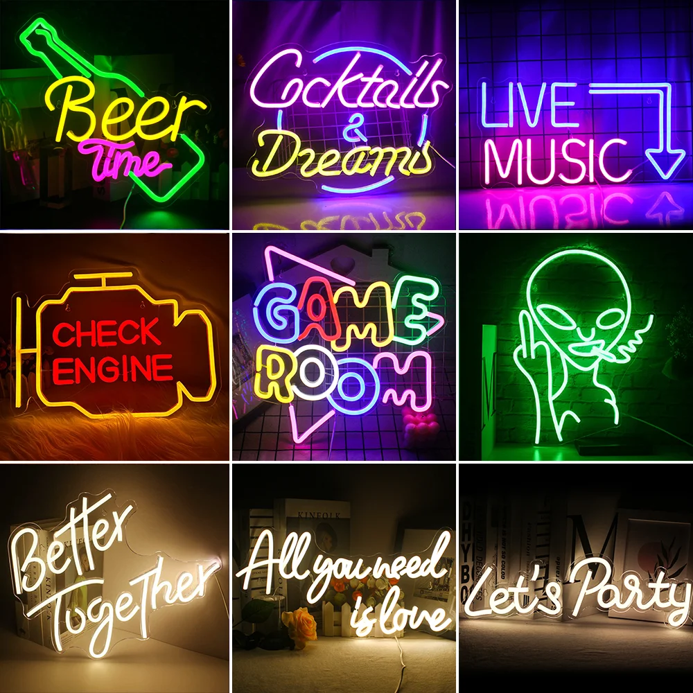 XINZI Game Room LED Neonlicht - Gamepad Neon Wanddecoratie Met USB En Dimmer