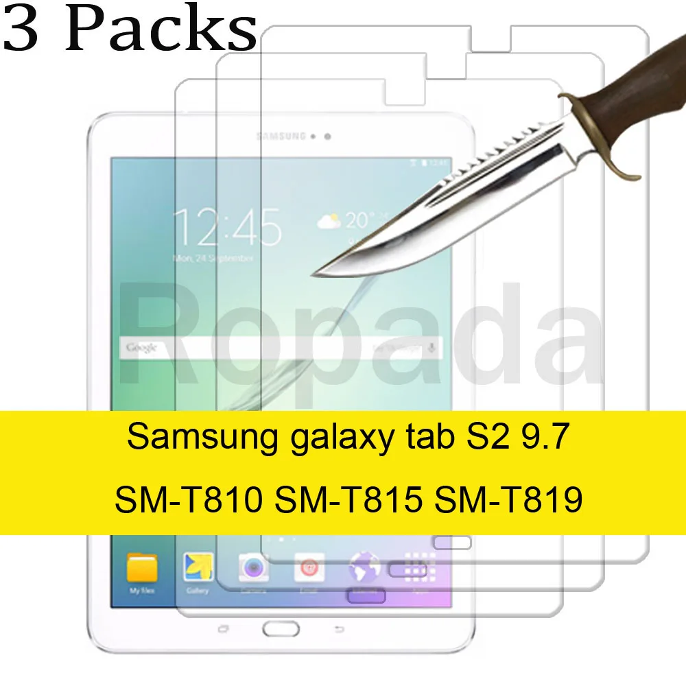 

3 шт., Защитное стекло для Samsung Galaxy Tab S2 9,7 дюйма