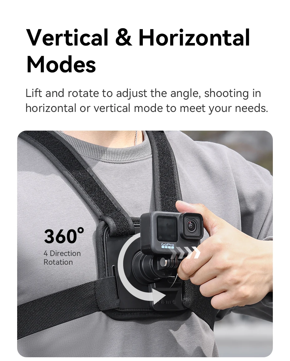 Ulanzi Go-Quick II Magnetic Chest Strap for Action Camera Mobile Phone 180° Tilt