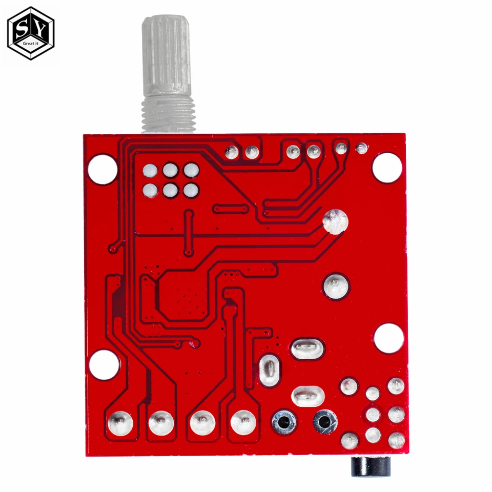 Scheda Amplificatore Digitale Mini PAM8610 Con Potenziometro Volume - DC 8V-12V - Ingresso Audio 3.5mm - 6