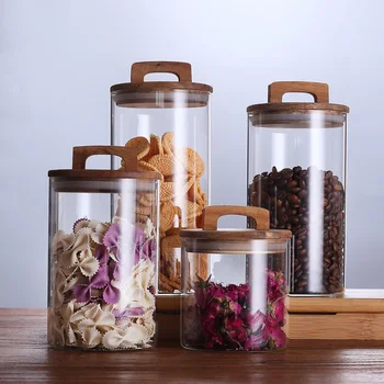 The Simple Canister — Natural wood lid 1