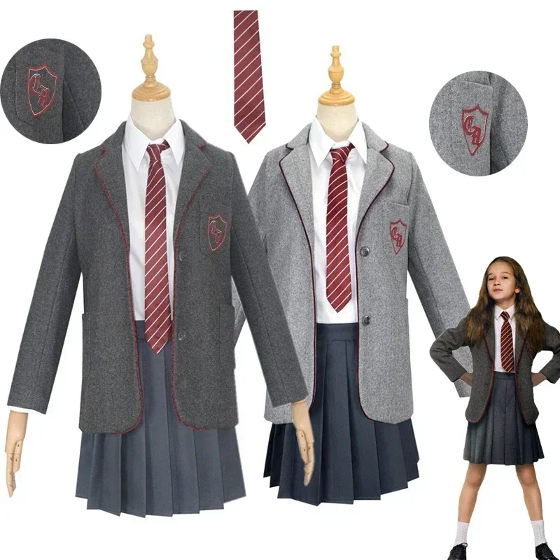 

Фильмы Roald Dahl's Matilda музыкальный Косплей Костюм Школьная форма Matilda Косплей Костюм Хэллоуин костюмы для детей девочек