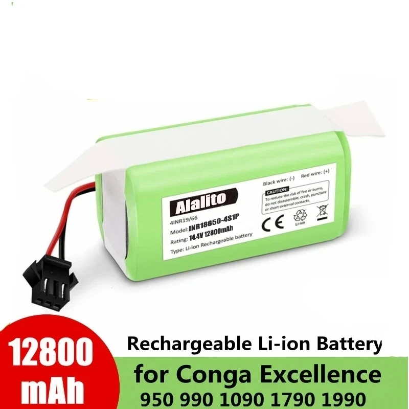 14.4V12.8Ah Li-ion battery for Cecotec Conga Excellence 950 990 1090  Ecovacs Deebot DN621 601/605 Eufy RoboVac 35C Panda i7 V710 - AliExpress