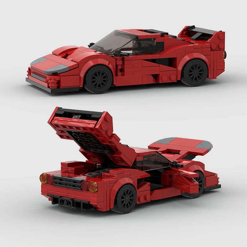 MOC 레이싱 스포츠카 차량 도시 속도 챔피언 레이서 기술 빌딩 블록 벽돌 세트 Supercar 어린이 장난감 소년 선물 NSX