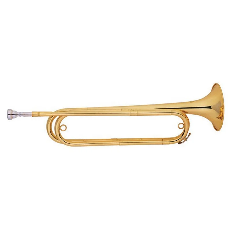 

Seasound Factory Cheap High Quality Gold Bugle Trumpet For Students JYBU602