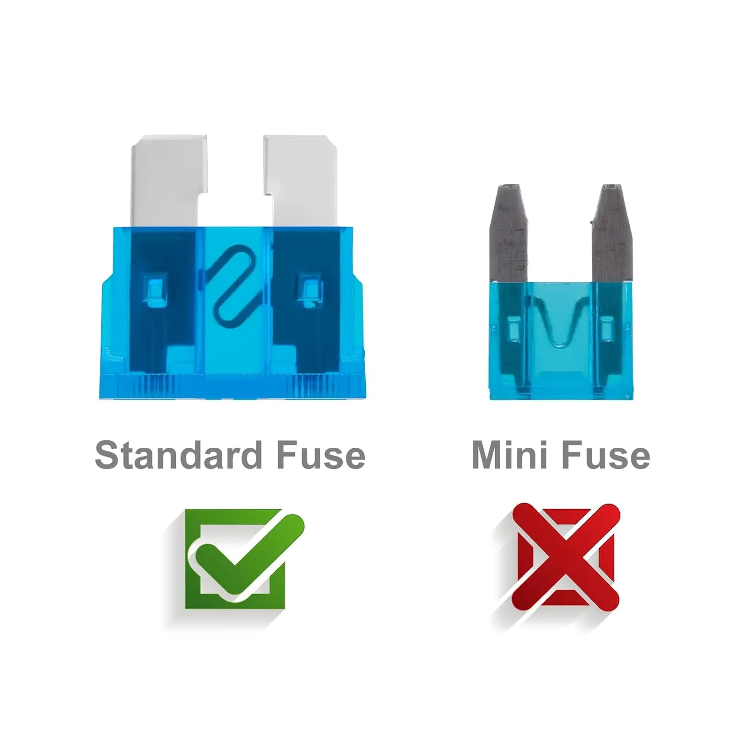 Car Fuses Kit 100 Pcs Standard Fuses Assortment Standard Size Automotive Blade Fuse for RV Car Truck Marine Boat