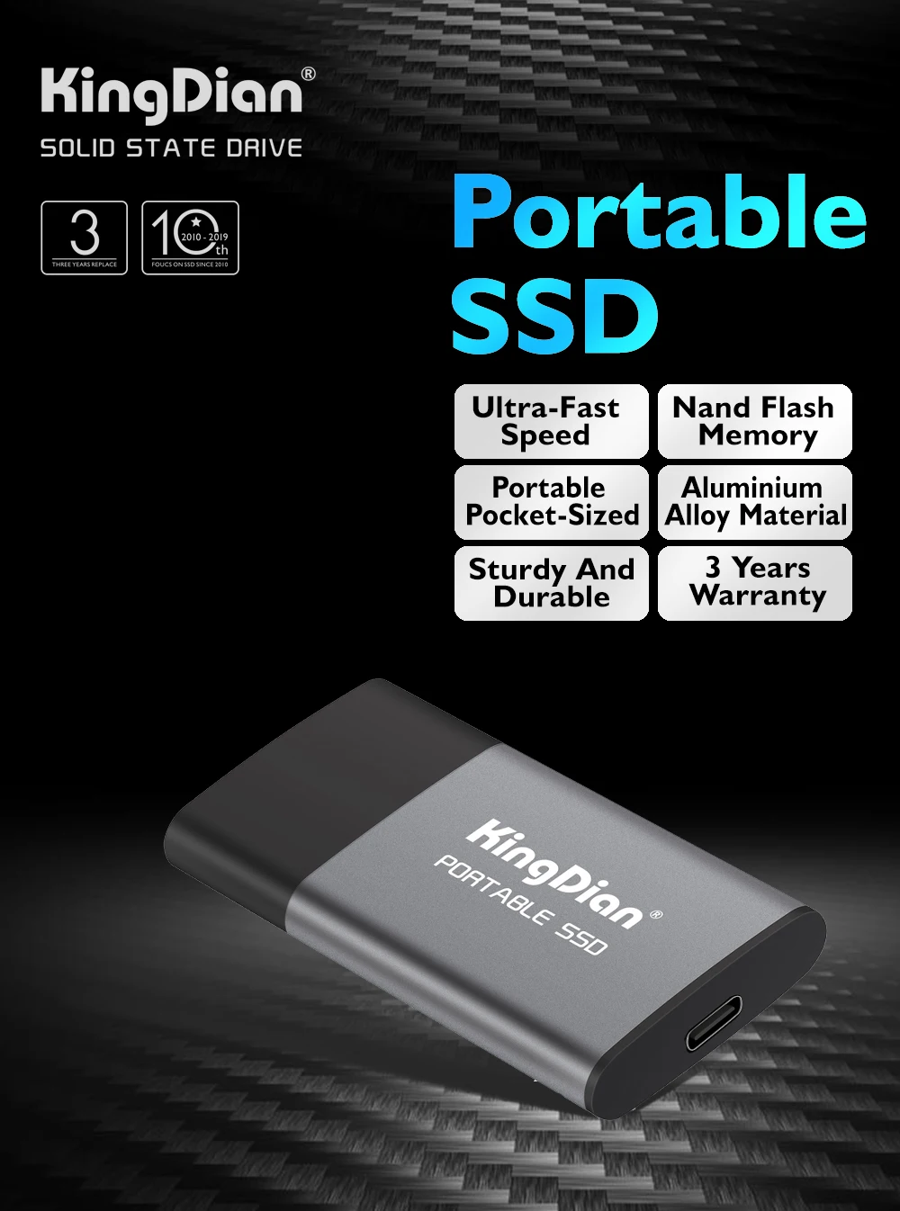 KingDian ޴ SSD 120GB 250GB USB-C, USB 3.0  ָ Ʈ ̺, Ʈ  Mac, ȸ
