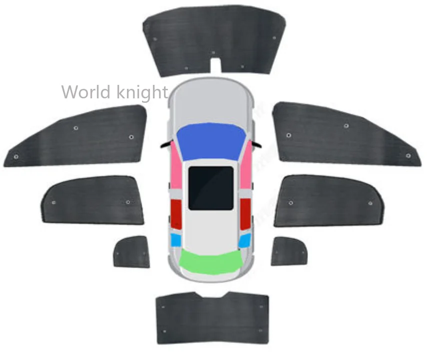 

For Skoda Kodiaq 2017 2018 2019 2021 Car Sunshade Windshield Front Rear Side Window Sun Shade Skylight Blind Privacy Sun Visor