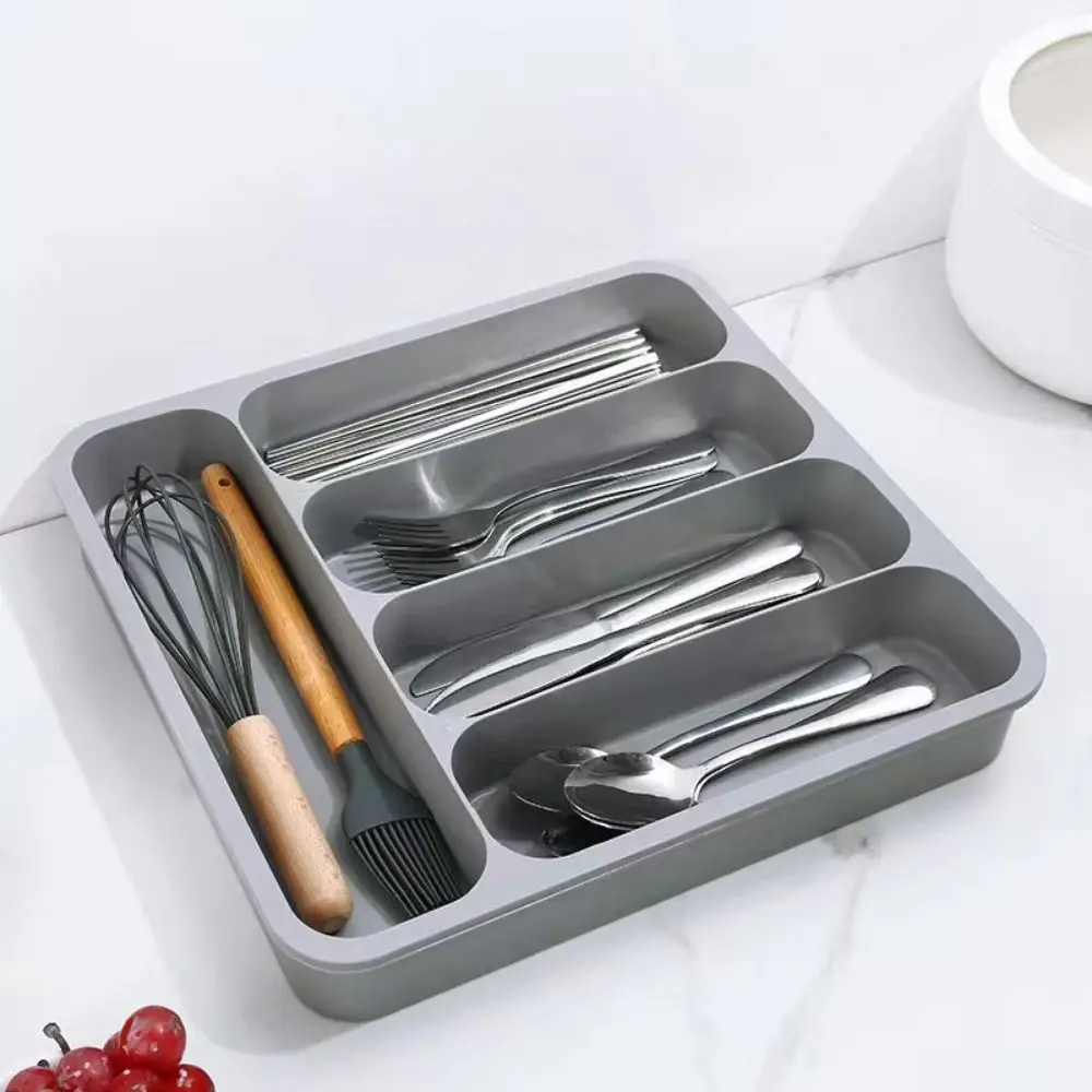 Cutlery Organizer Flatware Organizer Expandable Adjustable Kitchen Utensil Tray Set 6 Compartment Storage Divider