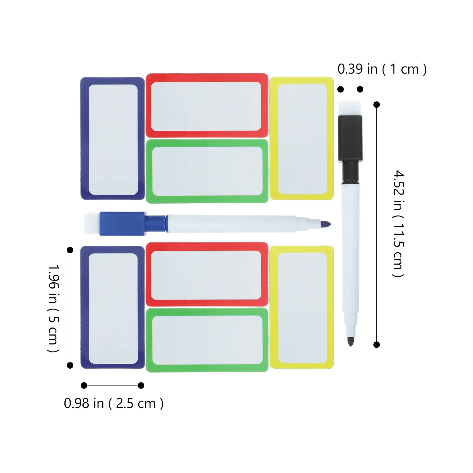 1세트 화이트보드용 자석 드라이 이레이즈 라벨 휴대용 실용 이름표 교실 사무실용 화이트보드용 자석 라벨