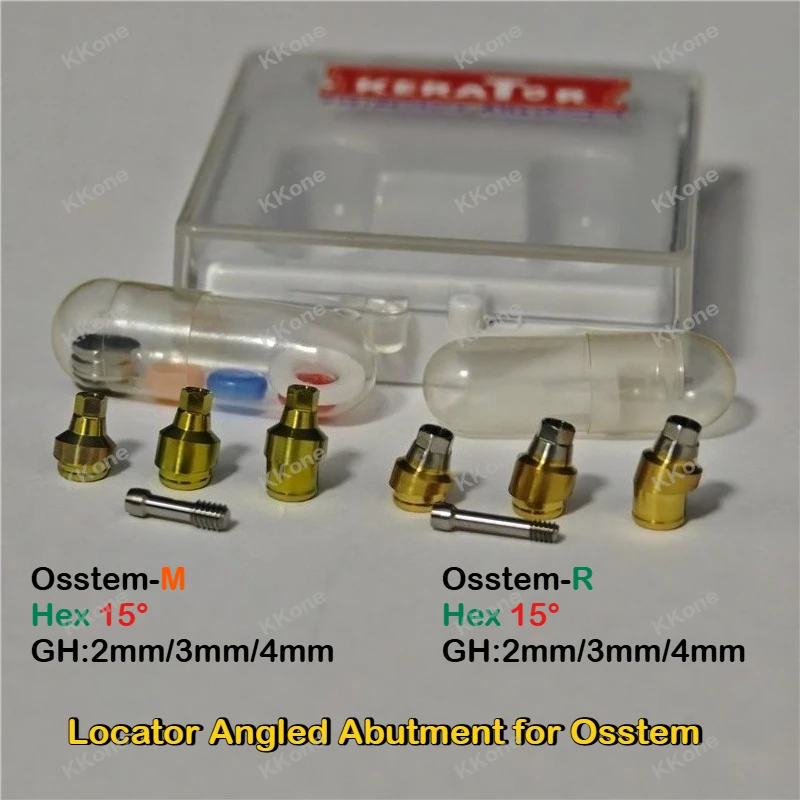 Ein Satz 15er ° Locator abgewinkeltes Abutment für Osstem Dental Implant System – Zubehör für Zahnkliniken aus medizinischer Qualität aus Titanlegierung