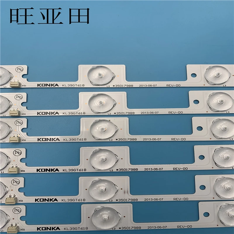 6pcs = 1set 375mm LED Ʈ  Ʈ 5leds Konka LCD TV LED42F3700NF 35018500 35018499 35018501 35018502