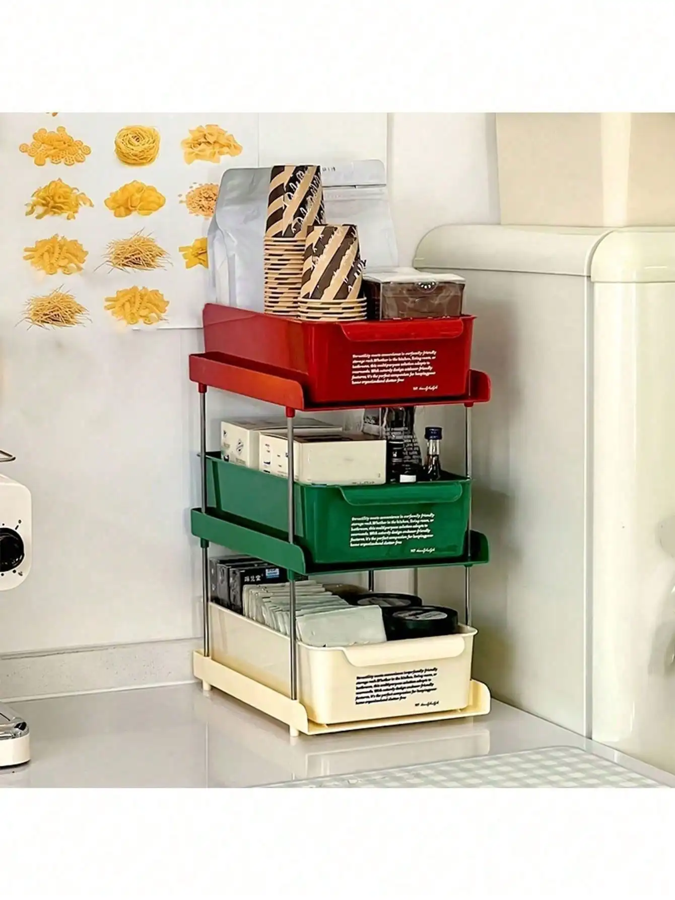 1pc Multi Layer Coffee Capsule Storage Rack Space Saving Tea Suitable For Office Home Coffee Tea Bag Storage Organizer 3