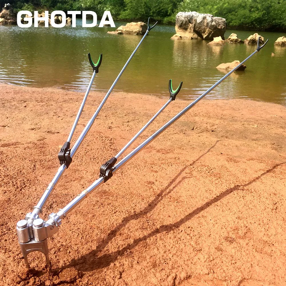 

1.5-2.4m Fishing Bracket Rod Holder Telescopic Bracket Support Stand for Fishing Rod Foldable Angler Gadget Hand Rod Holder