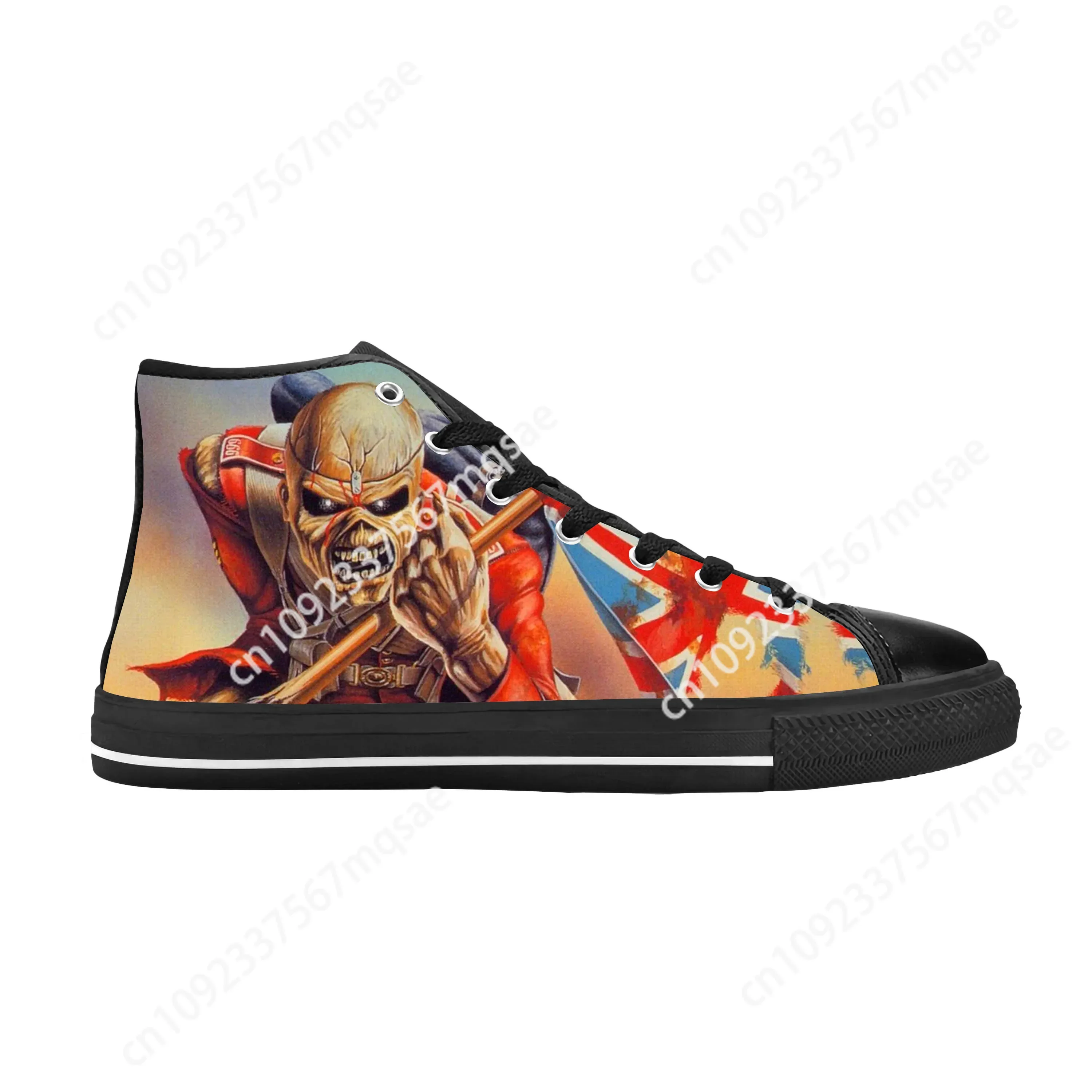 Maidens Heavy Metal Rock Band Singer Music Iron Casual Cloth Shoes High Top Comfortable Breathable Custom Men Women Sneakers 3