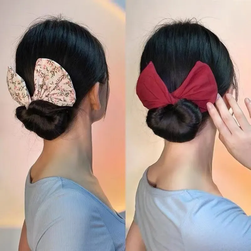 Hair Curler Lazy People Twist in Summer Bowknot Minced Pork Balls Magic Tie up the Hair Artifact