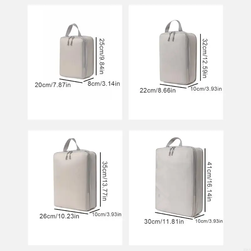 P0UA Set of 4 Multipurpose Compression Organizers Bags Closet and Luggage Storage Bag 6