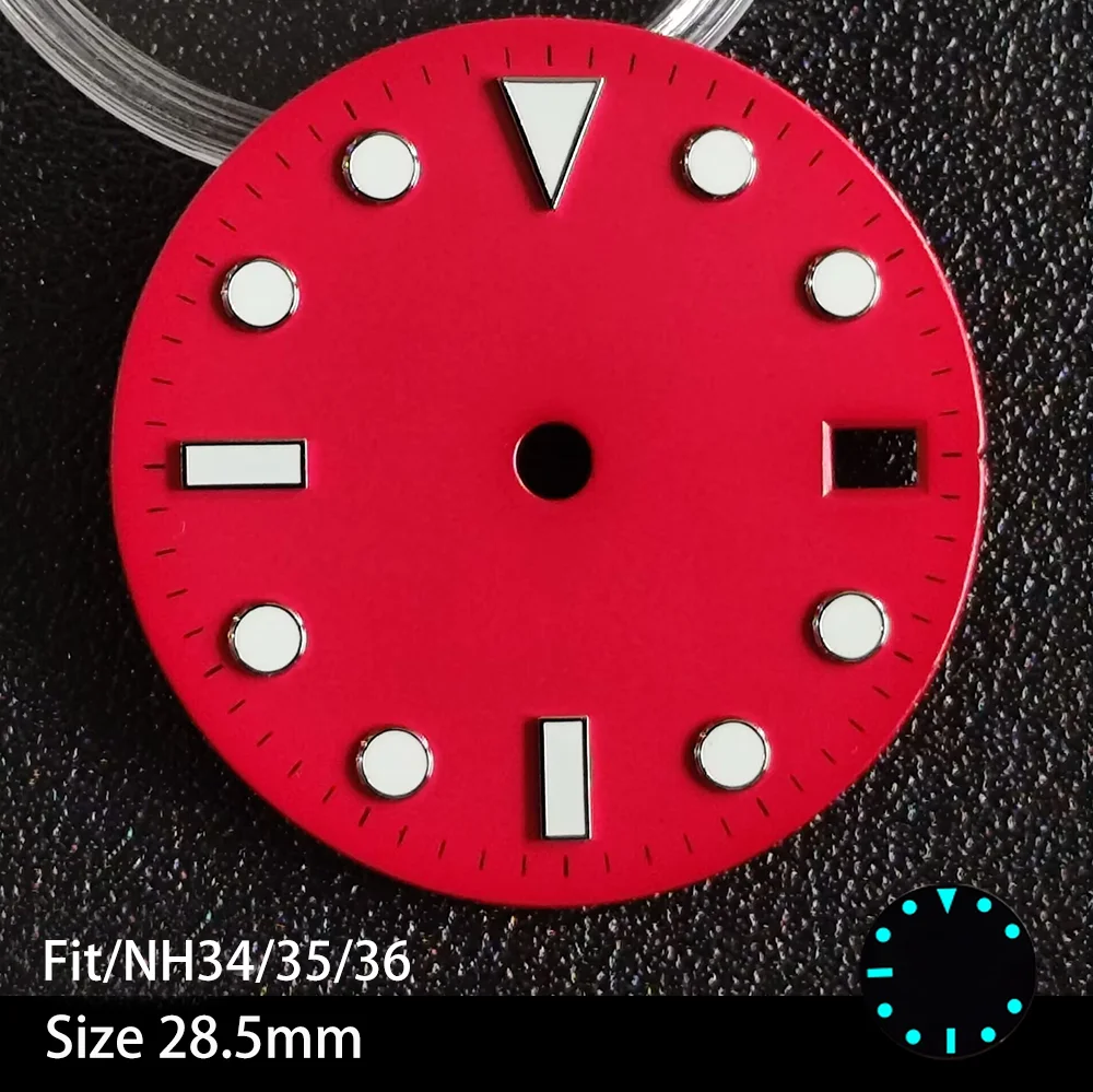 Custom Blue Luminous Multi-Color Calendar Watch Dial Replacement Accessory