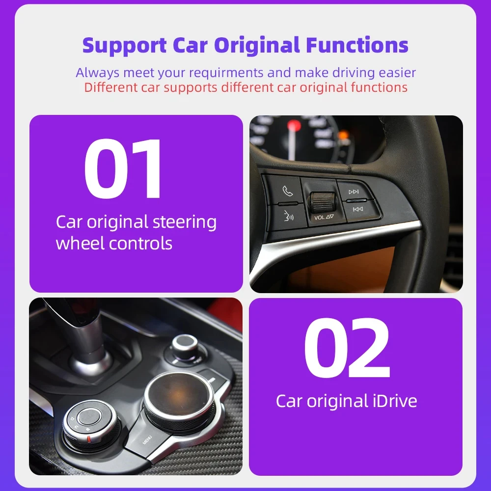 CarAiBOX Wireless Apple Carplay Android Auto Module Box For Alfa Romeo Stelvio & Giulia 2016 - 2019 Android Mirror Link AirPlay