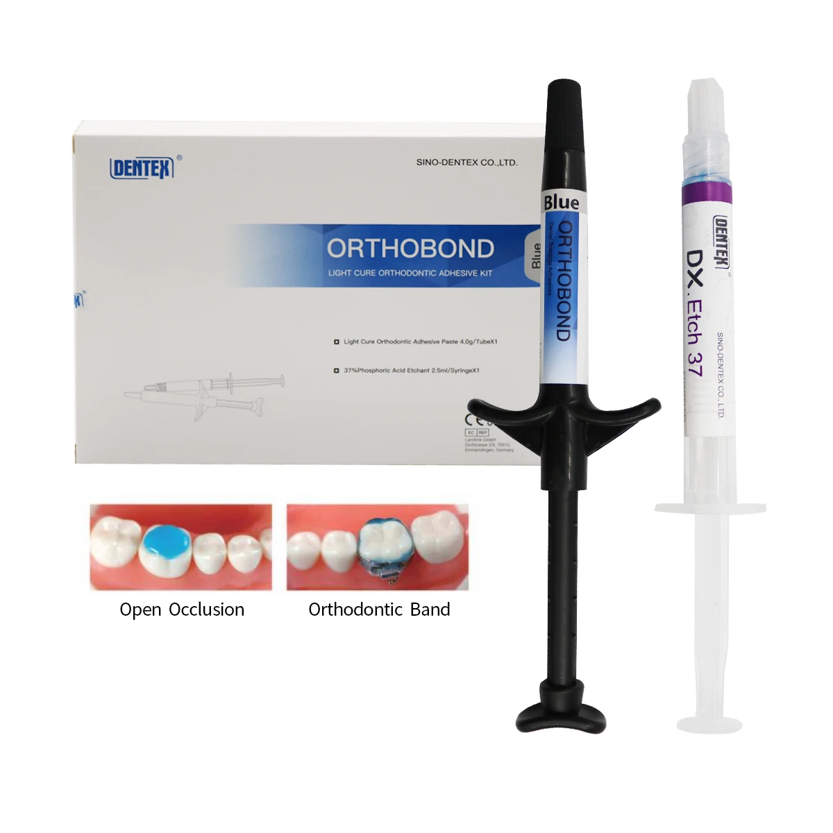 Dental Blue Glue Orthodontic Adhesive Light Cure Band Cement Shade Blue Glue Kit