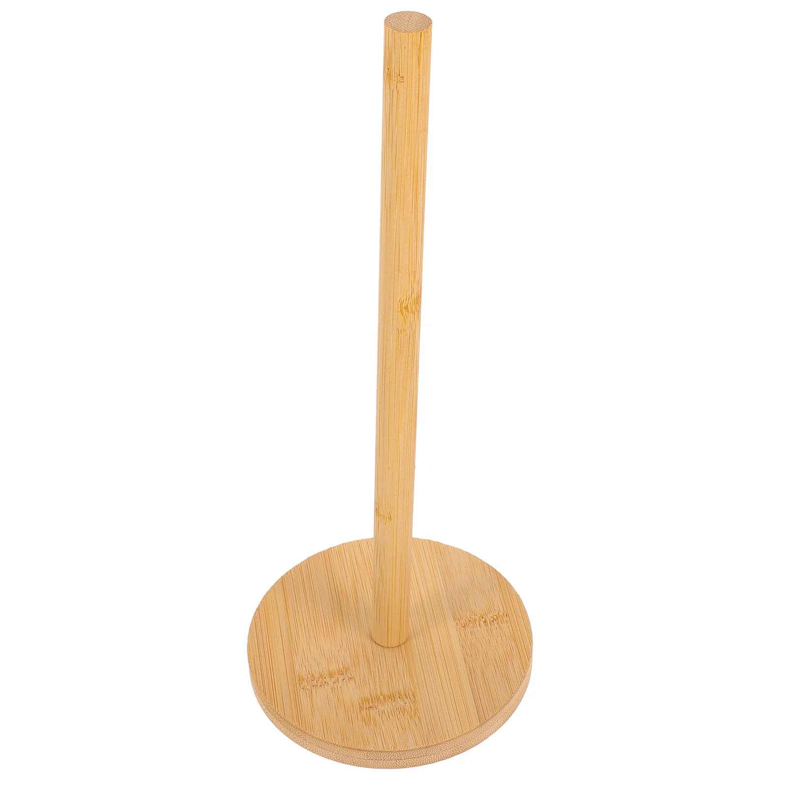 Paper Towel Holder Bamboo Toilet Paper Storage Bathroom Towel Stand Countertop
