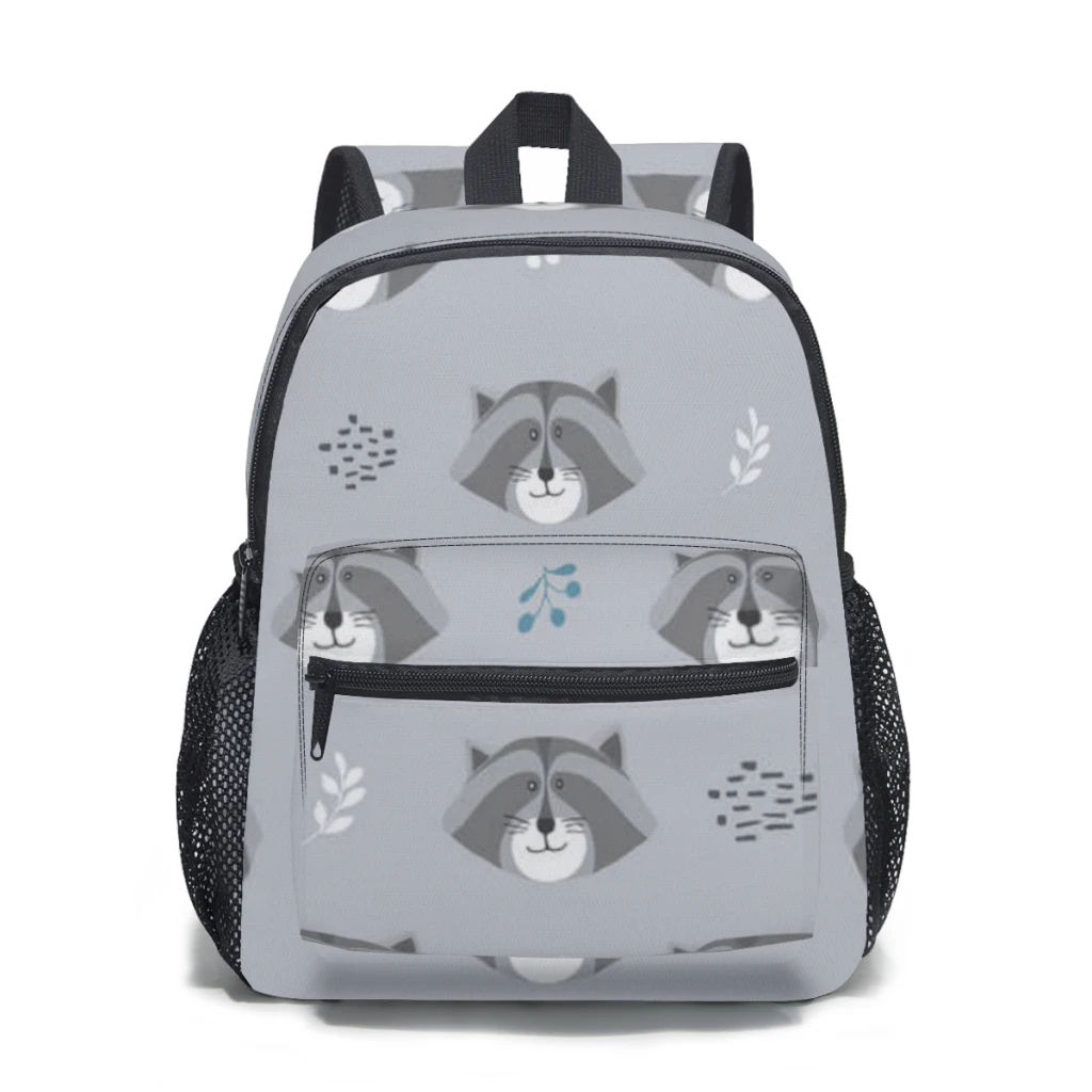 

Cute Raccoon Heads Kids Backpack Toddler School Bag Kindergarten Mochila for Boys Girls 2-5 Years