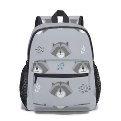Cute Raccoon Heads Kids Backpack Toddler School Bag Kindergarten Mochila for Boys Girls 2-5 Years