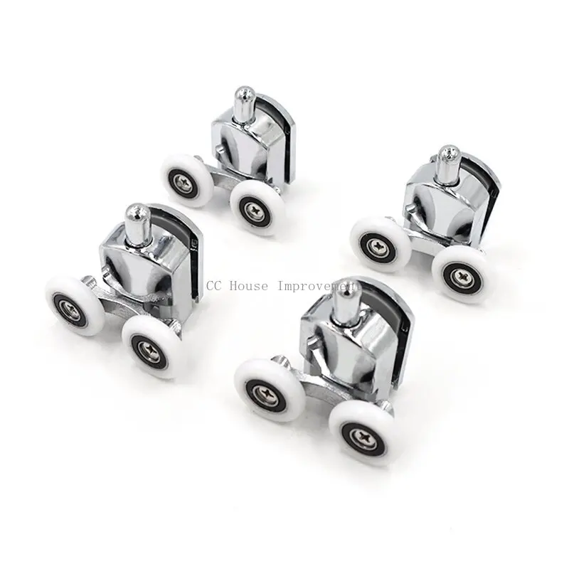 23mm/25mm/27mm Shower Door Rollers Zinc Alloy Double-Wheel Sliding Shower Door Roller Bearing Wheel Runners Replacement