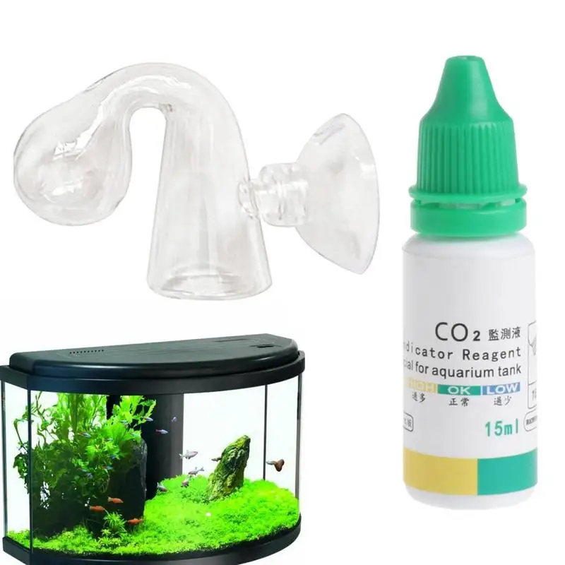 

Aquarium CO2 Indicator Solution 15ml CO2 Drop Checker Fish Tank Long-Term Monitor CO2 Test PH Liquid For Aquatic Plants