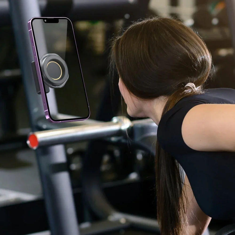 Portable Magnetic Phone Stand Holder with 360 Rotation Mount Bracket for Golf Cart Boat Fridge Gym for iPhone Samsung Xiaomi