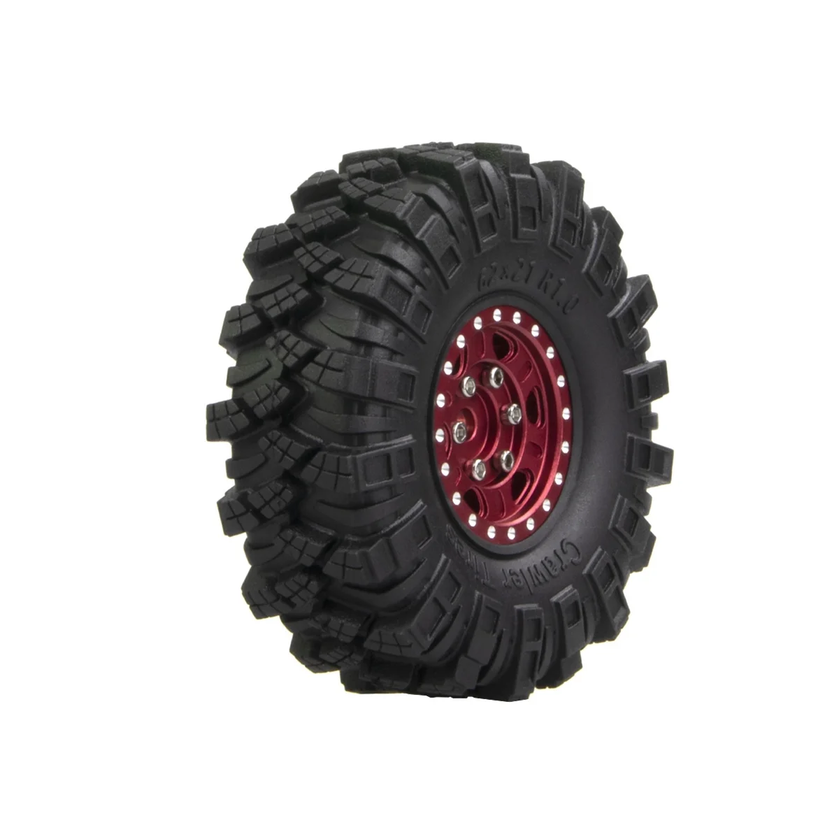 

4Pcs 62X21mm 1.0 Inch Metal Beadlock Wheel Rim Tire Set for 1/18 1/24 RC Crawler Car Axial SCX24 AX24 TRX4M FCX24,1